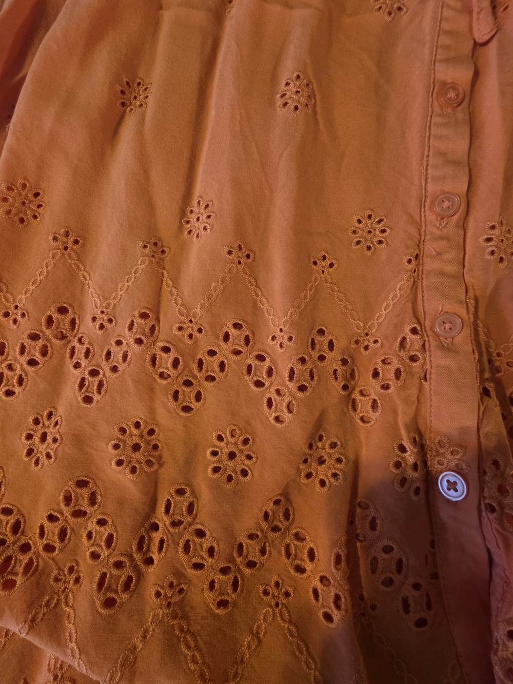 torrid Orange Eyelet Ruffle Tank - Picture 2 of 3